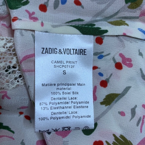 NWT Zadig & Voltaire Small Camel Print Floral - Picture 9 of 9